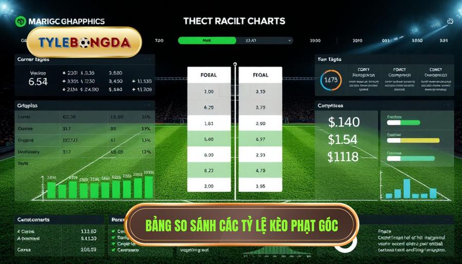 Bảng so sánh đặc điểm các loại tỷ lệ kèo phạt góc